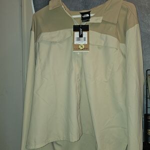 The North Face Women's Beige Button Down Shirt XL